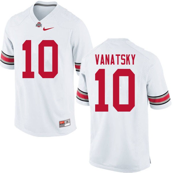 Ohio State Buckeyes #10 Danny Vanatsky Men Football Jersey White OSU18690